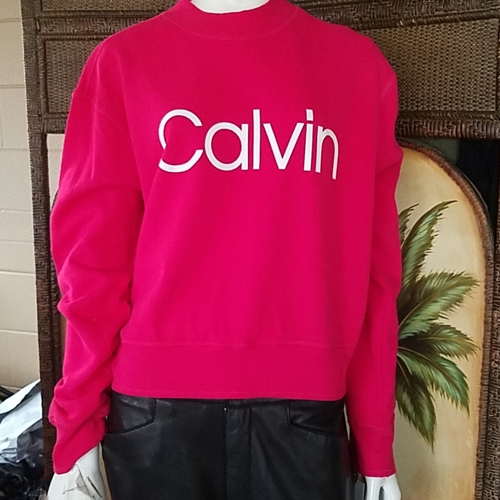 NWT! Calvin Klein Fuchsia Performance fleece top